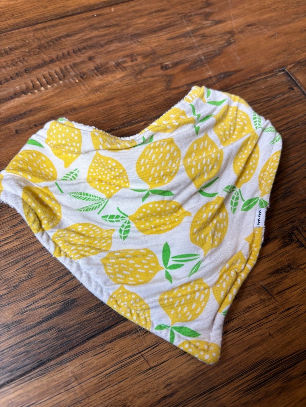 Little Sleepies Yellow Lemon Print Bandana Bib